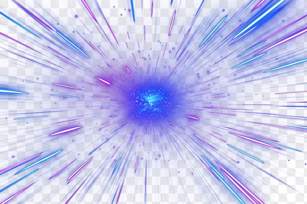 PNG Blue and purple bold lines moving fast background light futuristic.