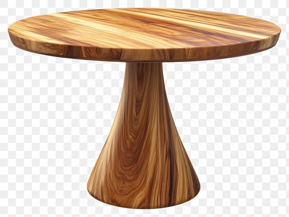 PNG Round wooden table furniture modern tabletop.