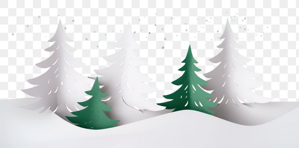 PNG Magical forest with Christmas trees christmas background cutout.