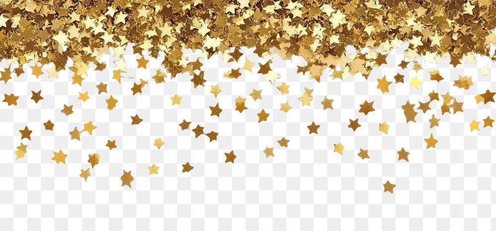 PNG Falling star confetti border background stars gold.