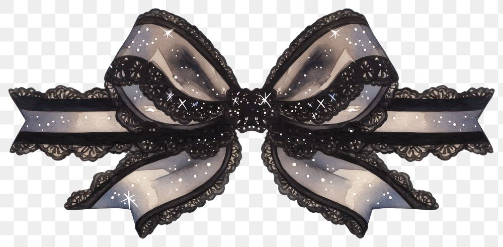 PNG Glitter bow lace accessories accessory.