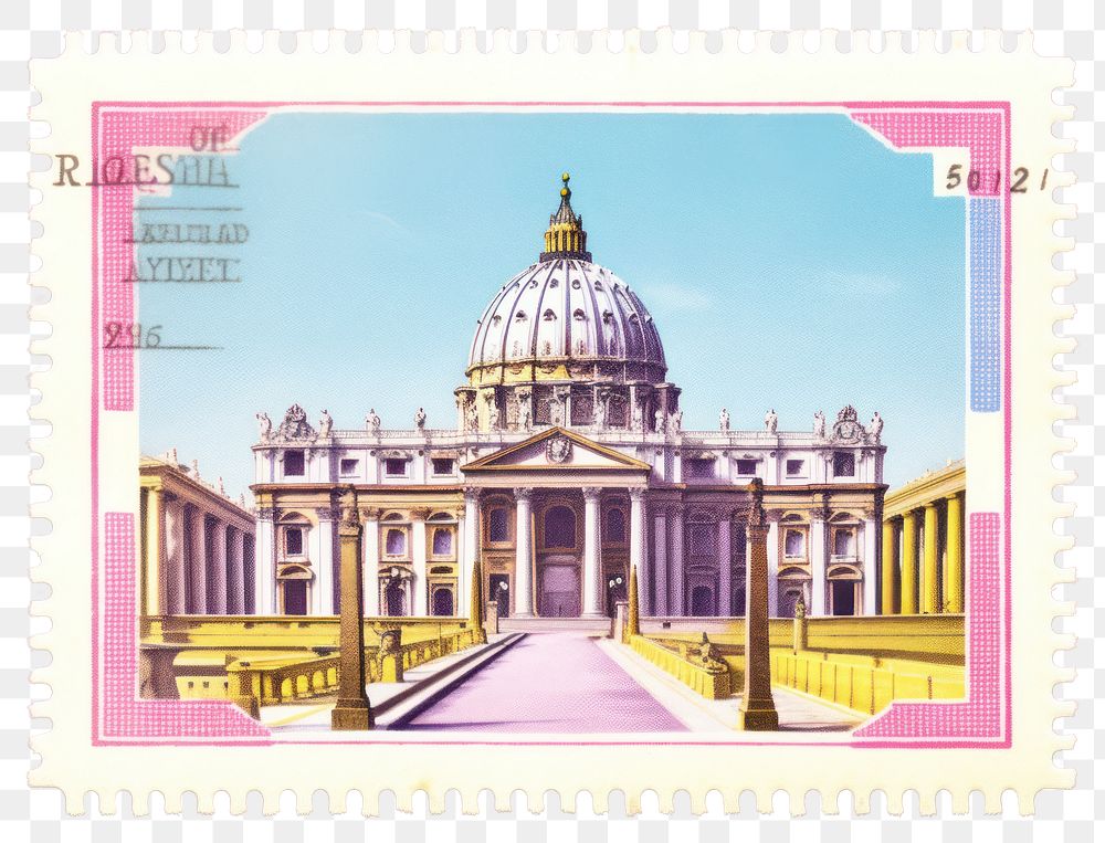 PNG The Vatican City in Rome vatican postage stamp.