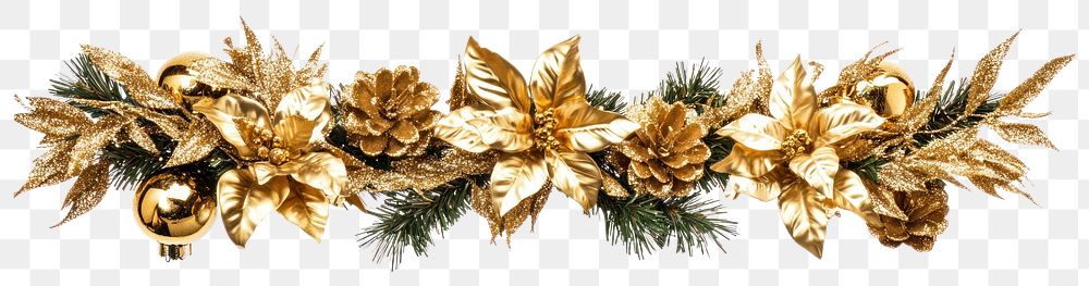 PNG Christmas garland christmas decoration golden.