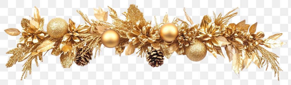 PNG Christmas garland gold decoration christmas.