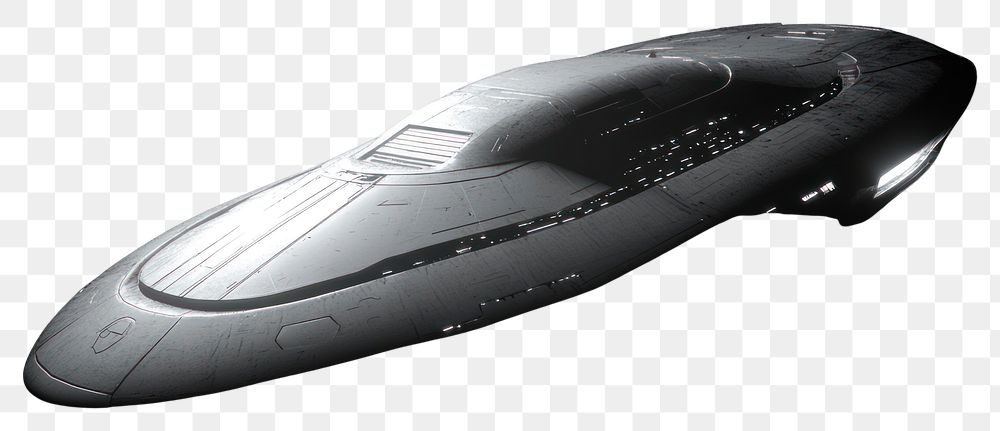 PNG UFO ship spaceship dark transportation.