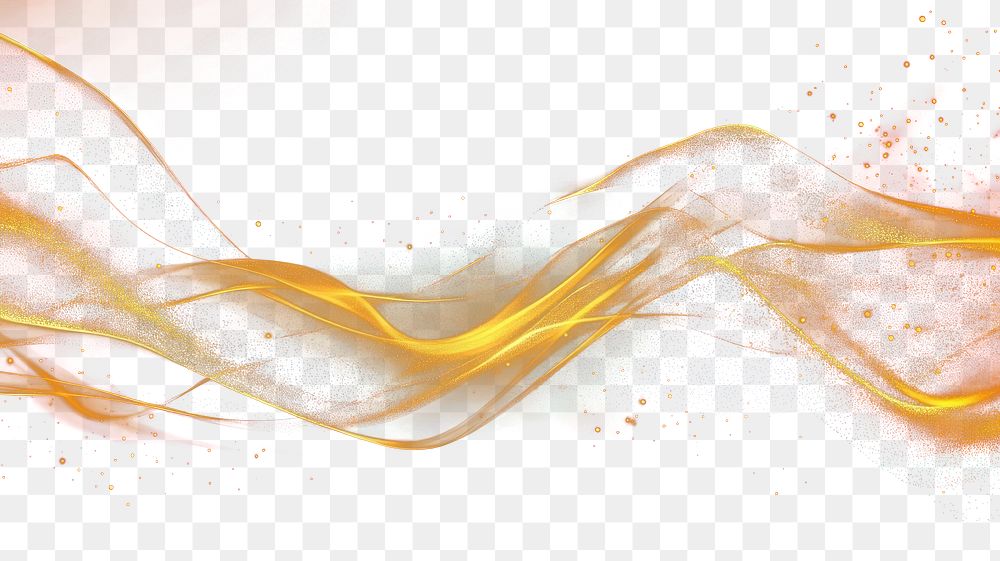 PNG Background with golden lines elegant light wave.