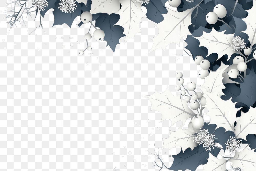 PNG Elegant winter foliage design