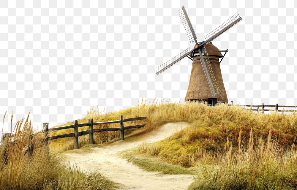 PNG Netherlands landmark landscape windmill outdoors.