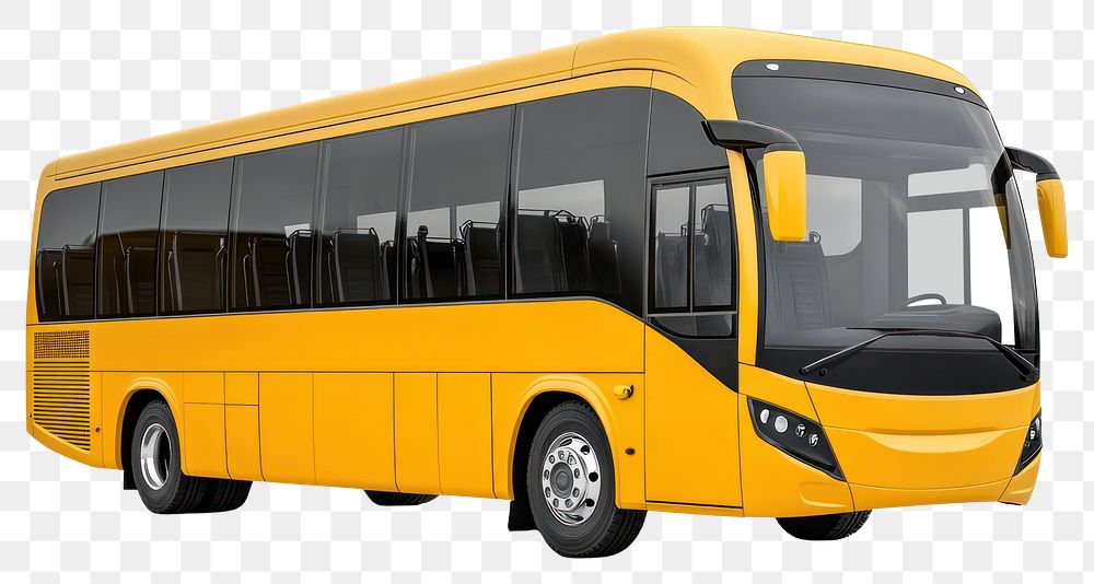 PNG Real short coach bus transportation vehicle modern.