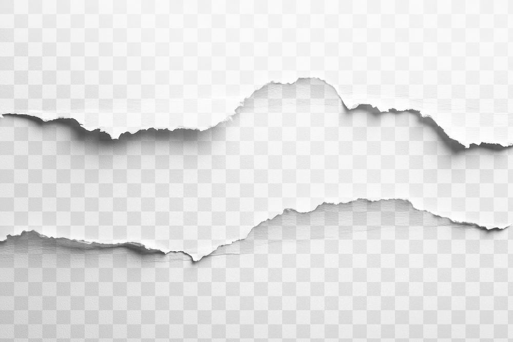 PNG White paper texture background edges torn abstract.