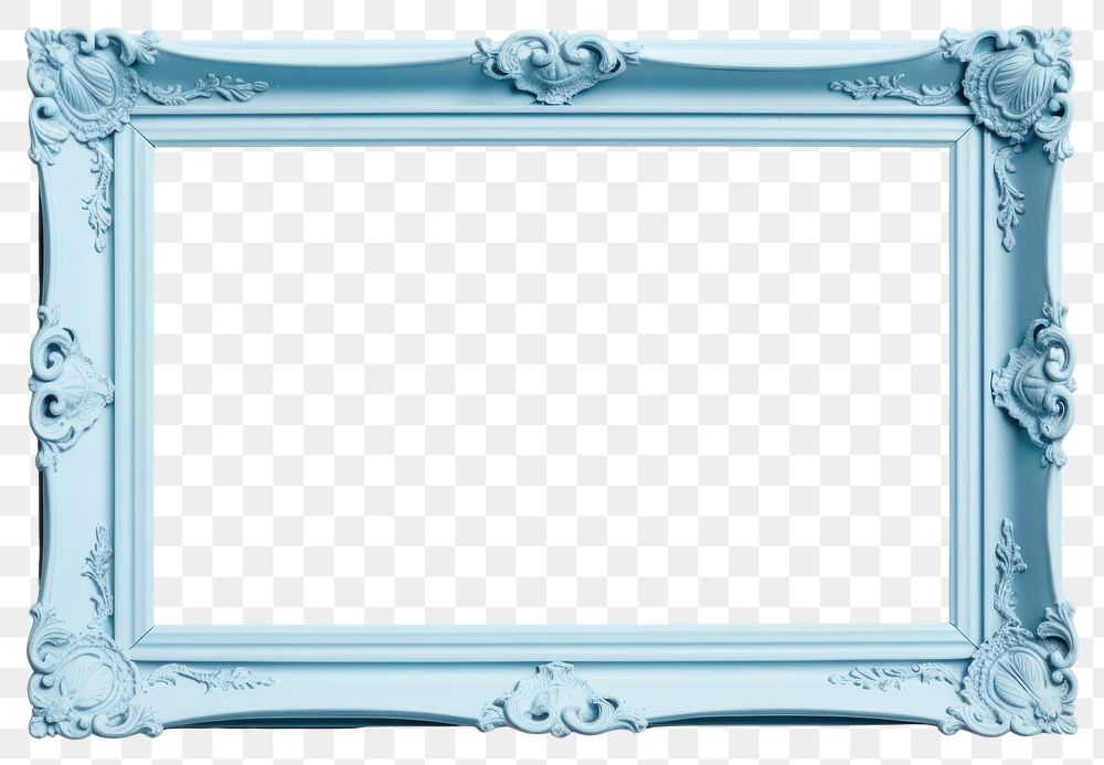 PNG Vintage frame blue decorative.