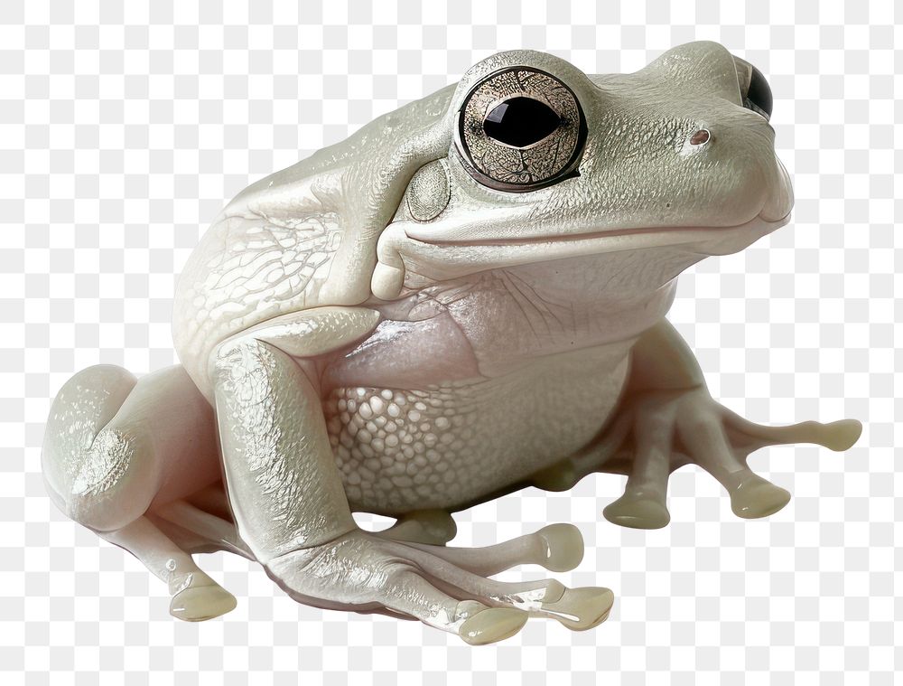 PNG Cottagecore white tree frog amphibian animal photography.