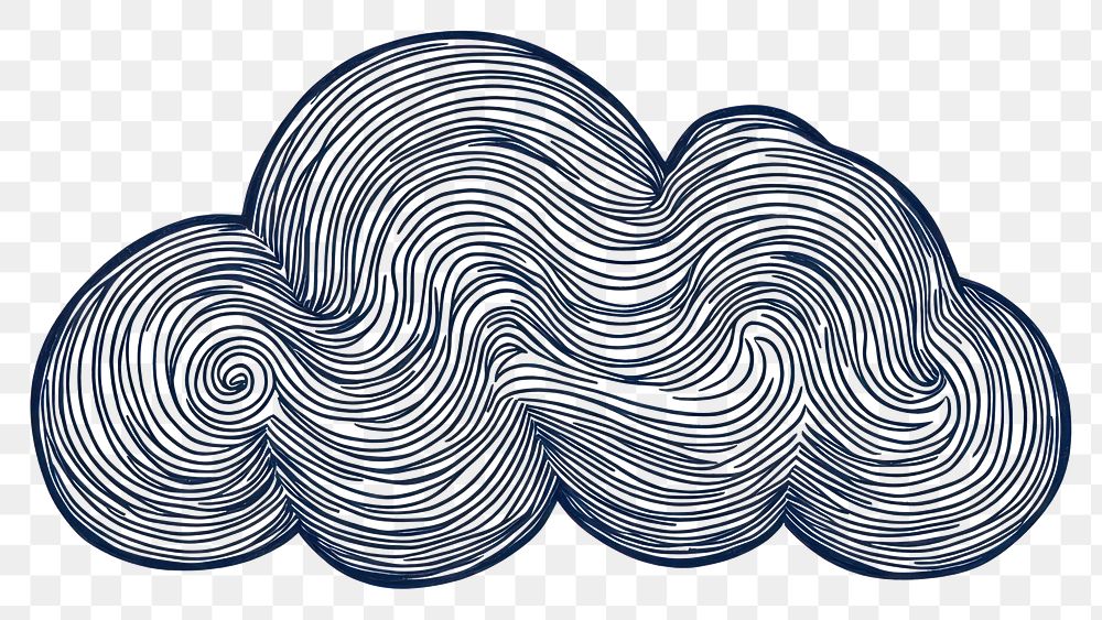 PNG Cloud illustration drawing line.