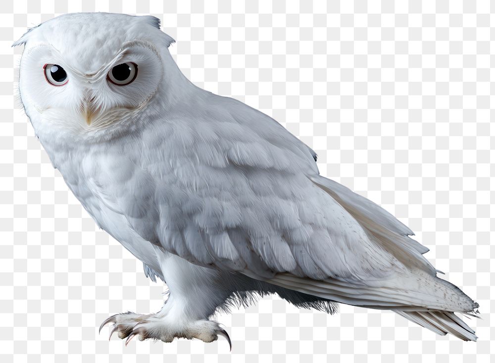 PNG Real albino Owl owl background bird.