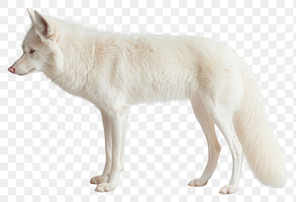 PNG Real albino Coyote background wildlife animal.