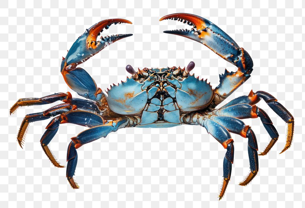 PNG Blue crab seafood animal water.