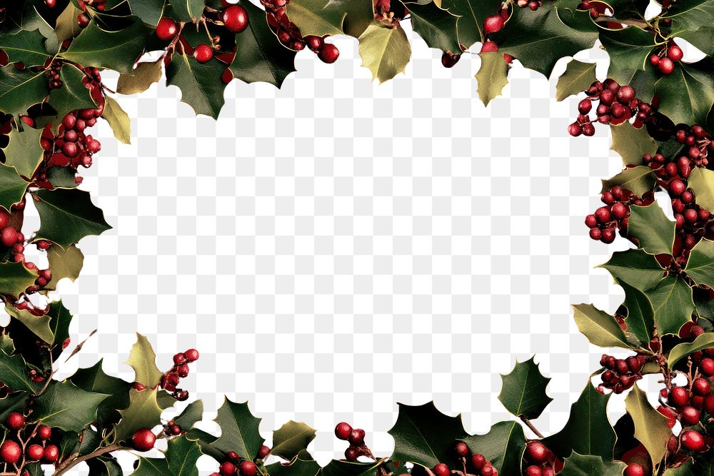 PNG A christmas border background leaves leaf.