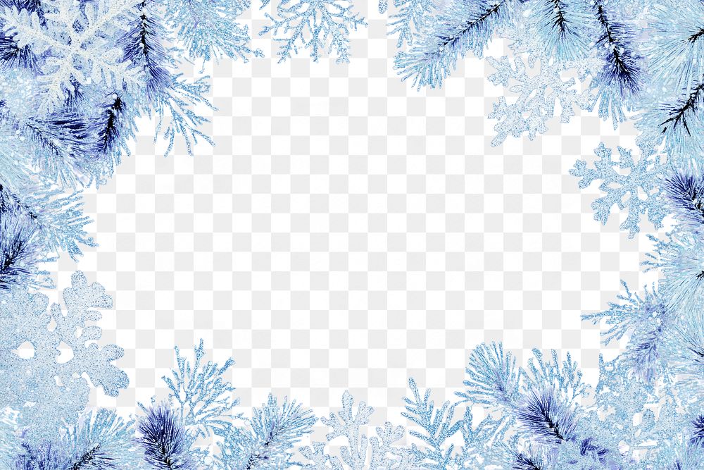 PNG A christmas border background snowflake winter.