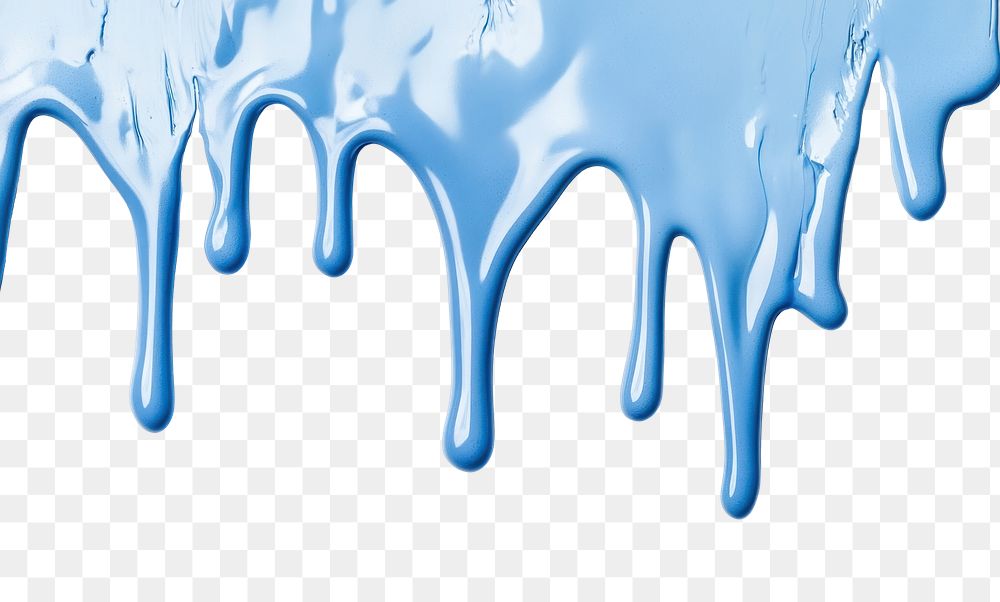 PNG Blue drip melted border background drips outdoors.