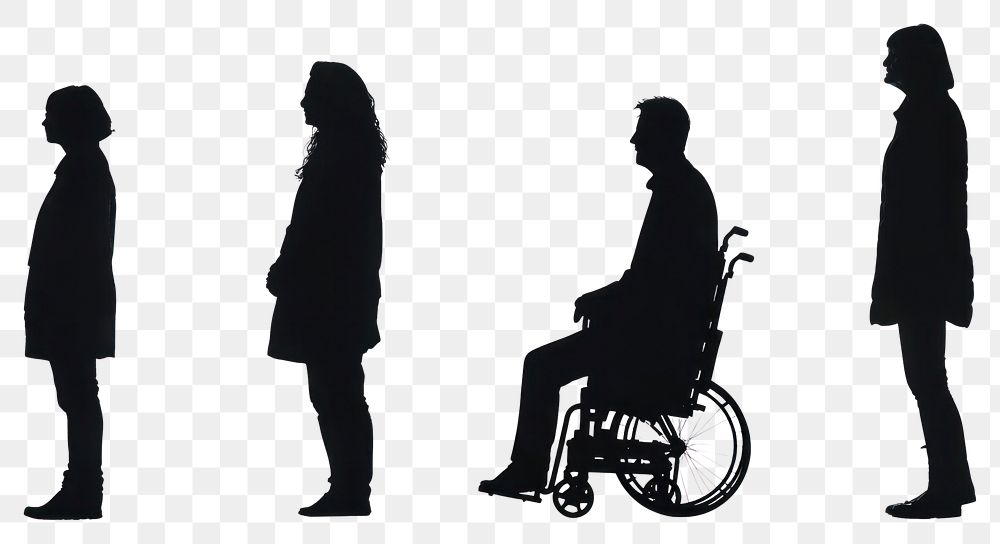 PNG Inclusivity silhouette wheelchair person.