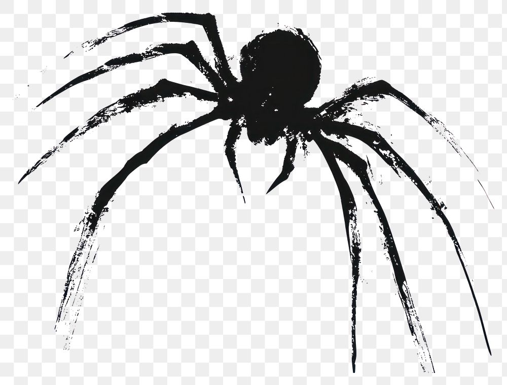 PNG Spider stroke black brush.