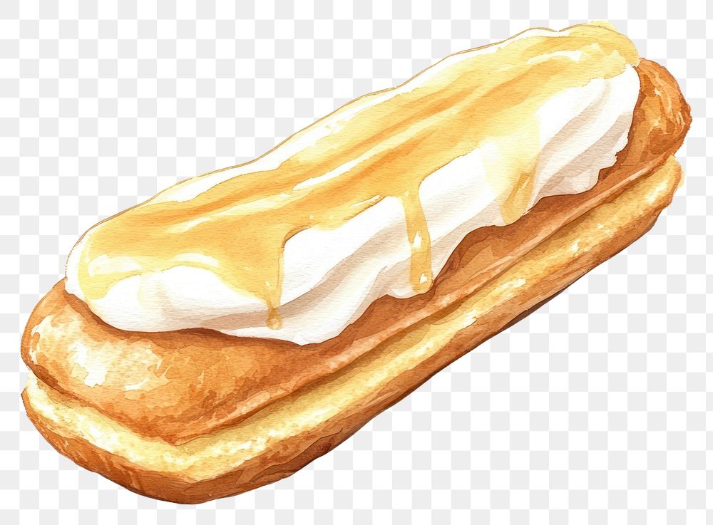 PNG Dessert illustration watercolor pastry.