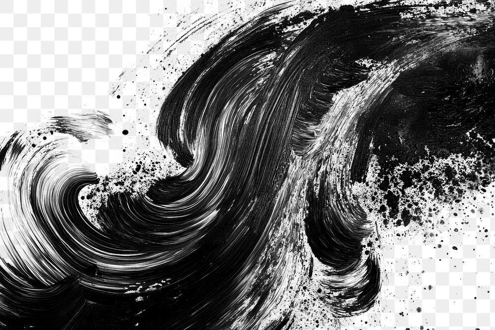 PNG Black Ocean wave abstract ocean water.