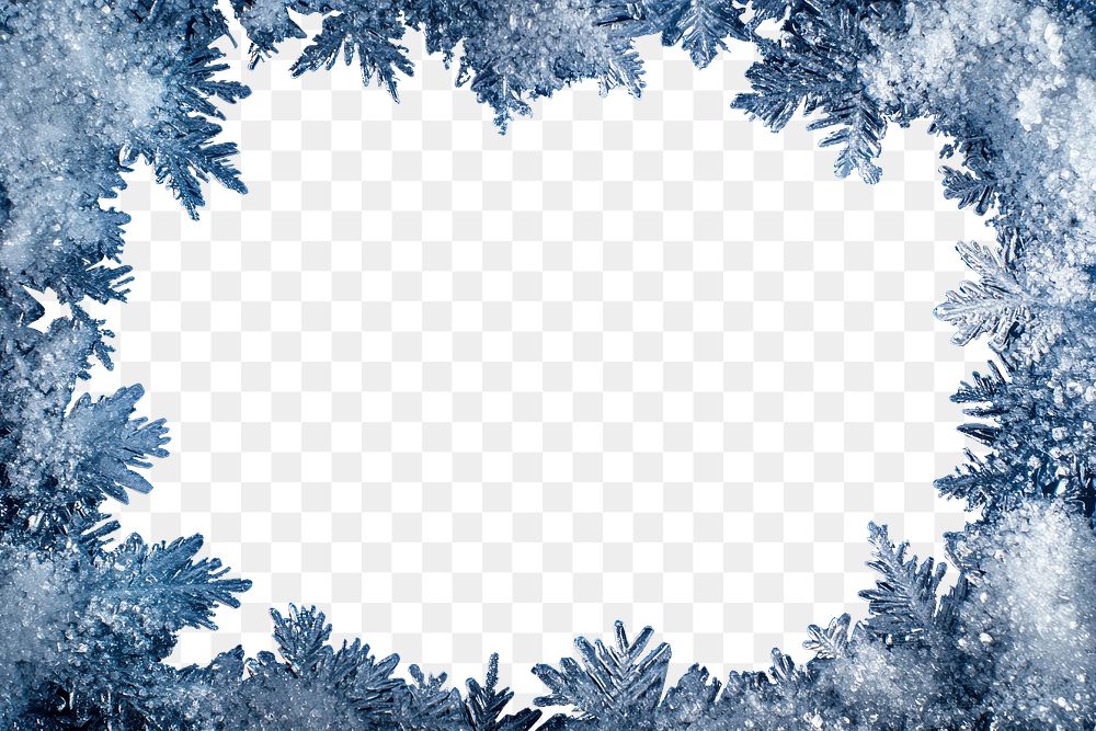 PNG Icy frost crystal border | Premium PNG - rawpixel