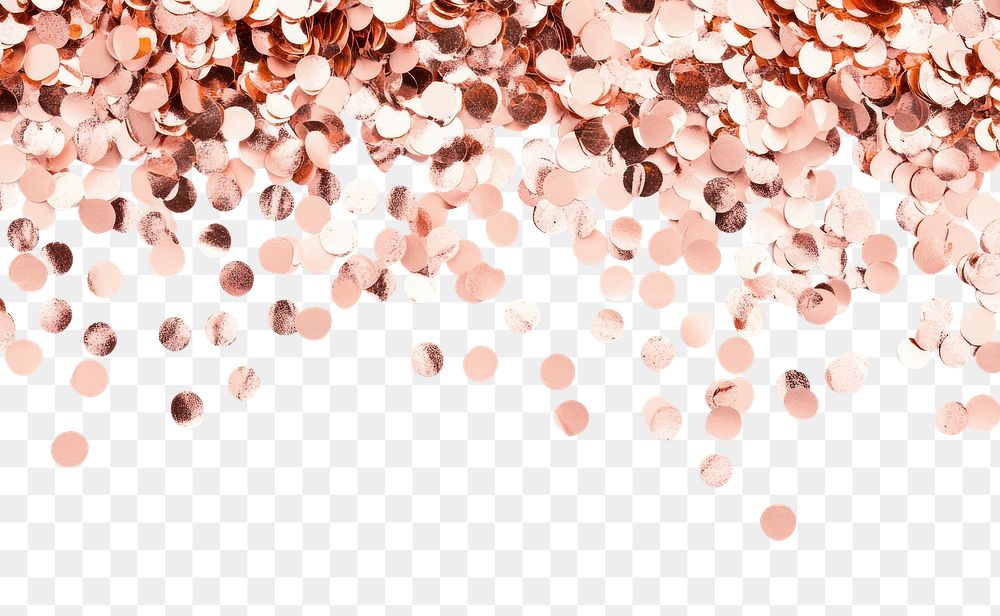 PNG Rose gold confetti background accessories celebration.