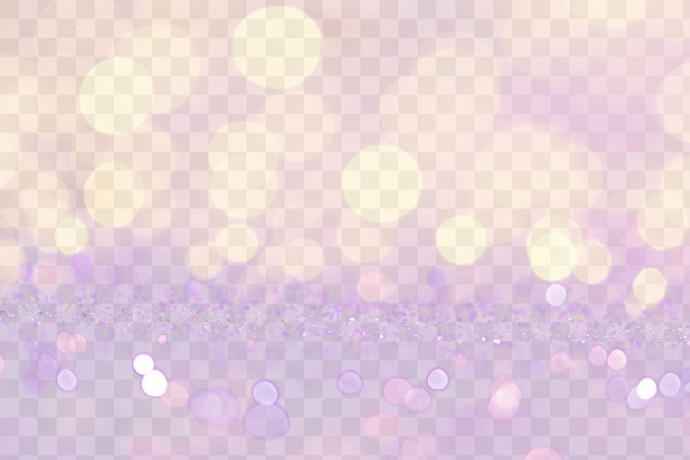 PNG Vibrant bokeh with purple sparkle