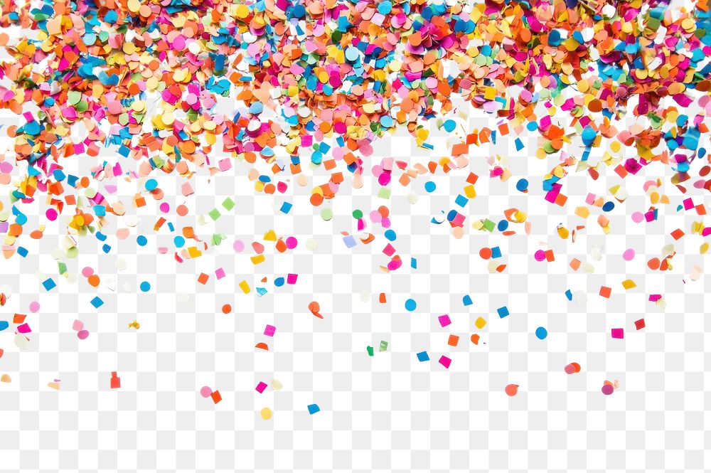 PNG Pop confetti background colorful white.