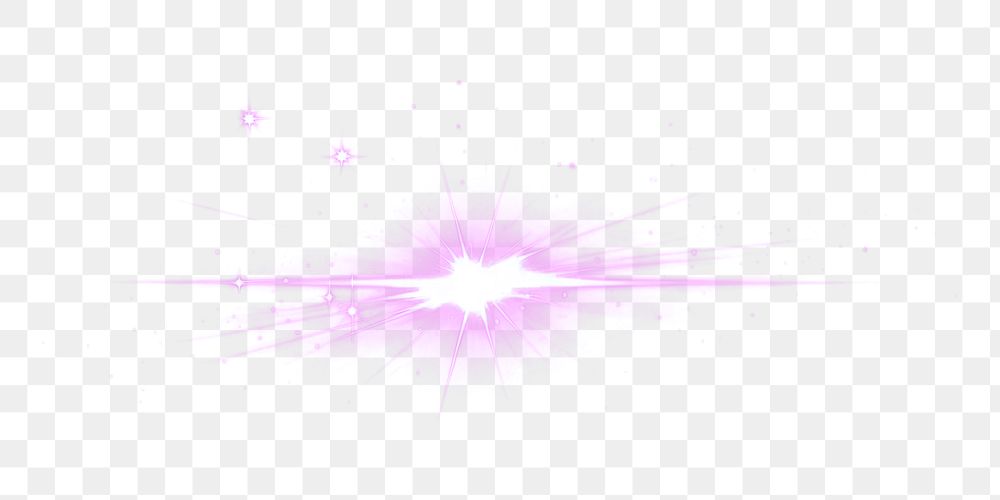 PNG A purple glowing light effect flare stars explosion.