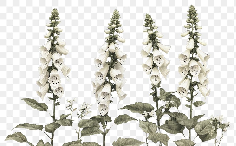 PNG Foxglove flowers illustration foxglove style.