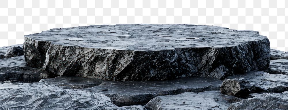 PNG Volcano stone circle podium outdoors nature rock.