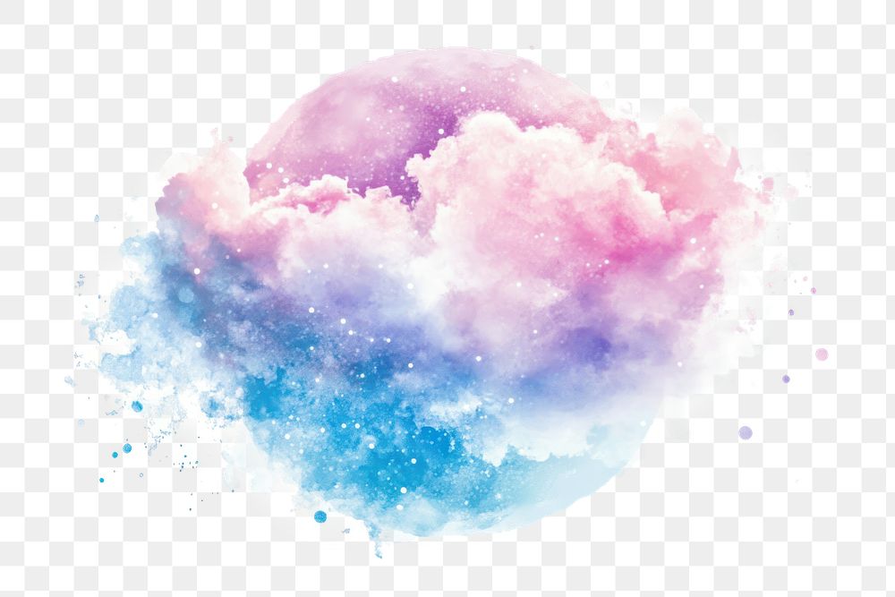 PNG Pastel galaxy art illustration watercolor.