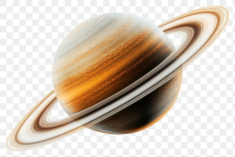 PNG Saturn planet astronomy space art.