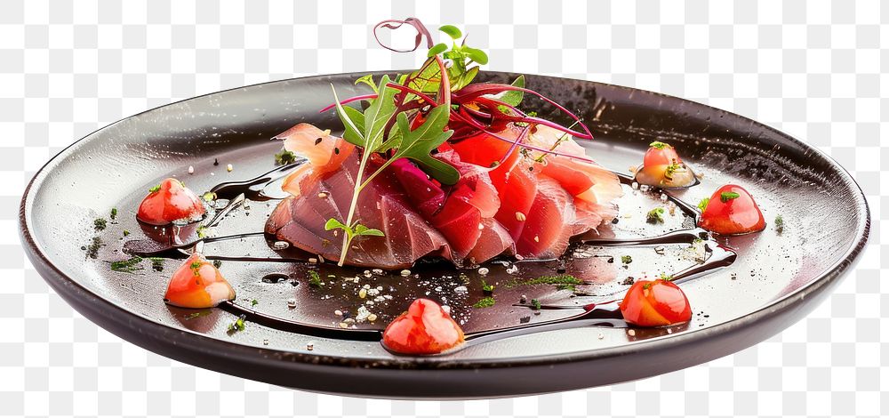 PNG Tuna Sashimi plate food sashimi.