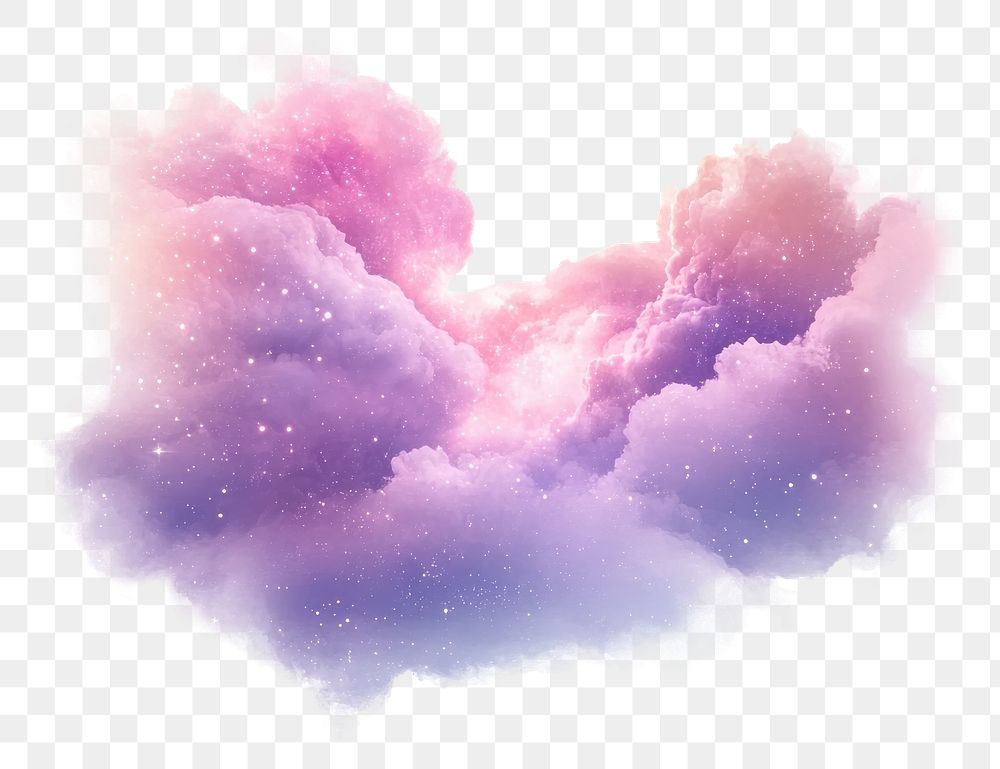 PNG Starry sky clouds ethereal fantasy.