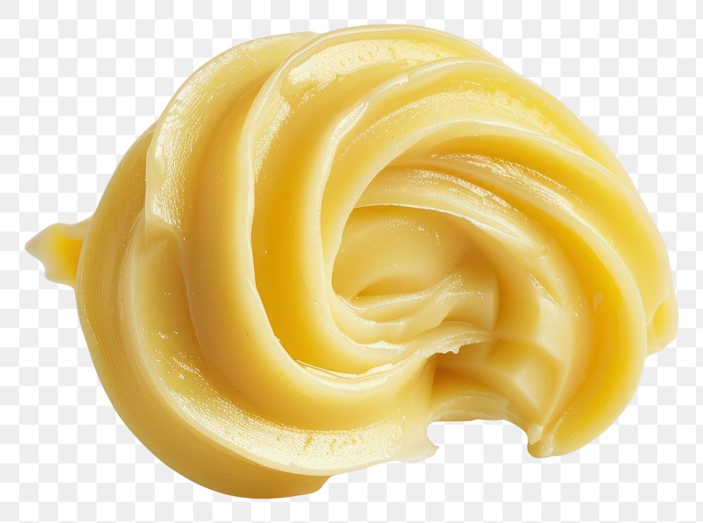 PNG Swirled butter on white background