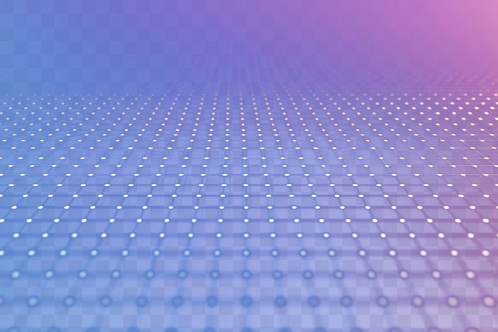 PNG Digital grid background gradient purple blue.