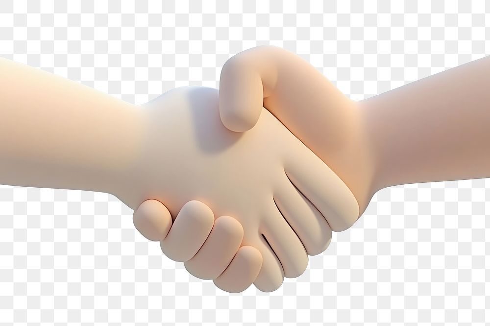 PNG Cute hands shake handshake collaboration illustration.