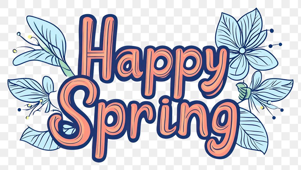 PNG Spring happy art happy spring.