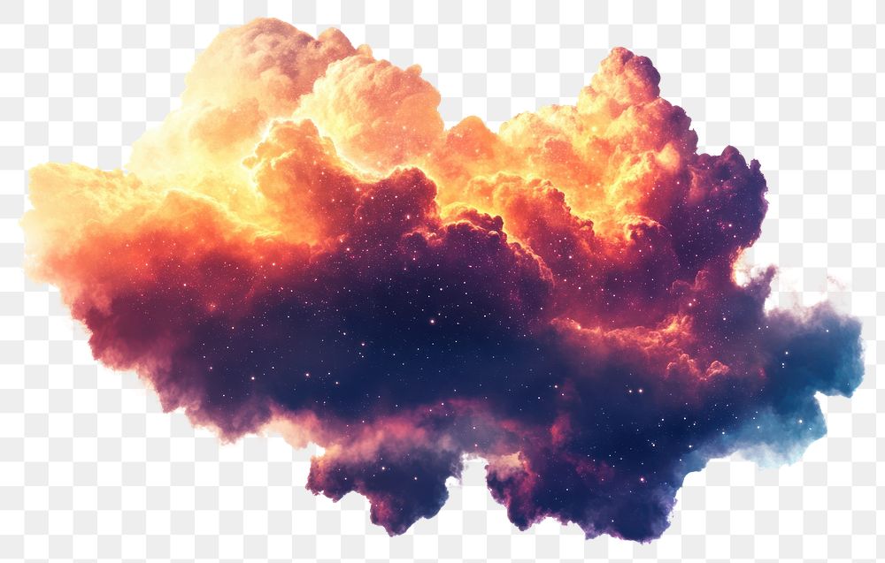 PNG Watercolor nebula cloud clouds art illustration.