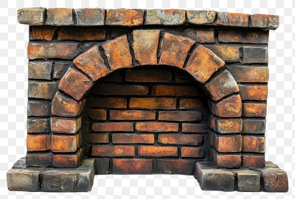 PNG Brick fireplace architecture miniature wildlife.