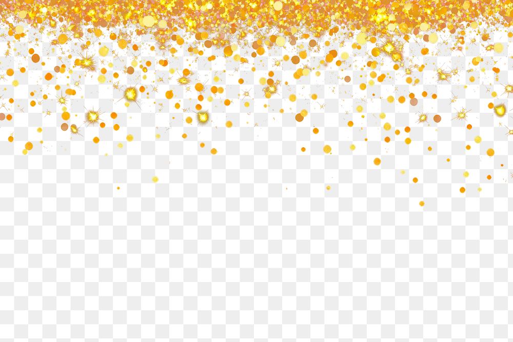 PNG Golden glitter falling background confetti elegant.