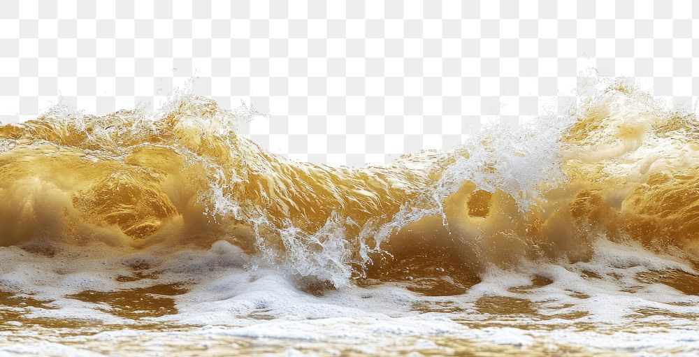 PNG A golden ocean wave nature water waves.