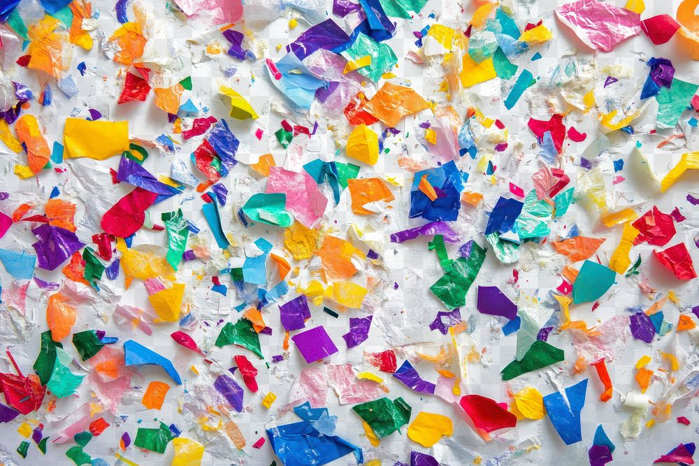 PNG Confetti paper confetti background fragments.