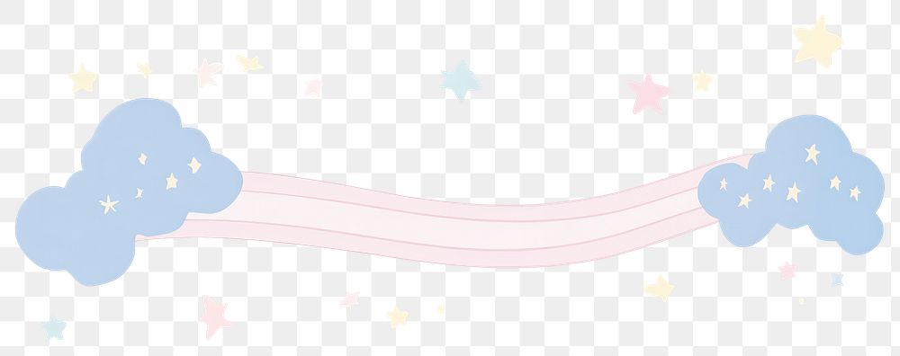 PNG Memphis ribbon cloud garland illustration cute connection.