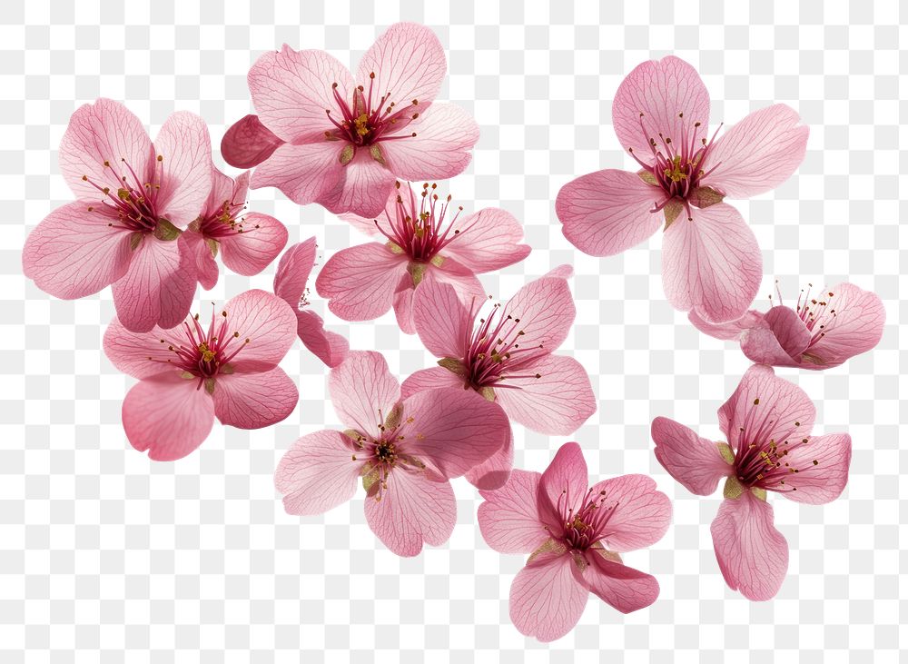 PNG Cherry blossom petals flying blossoms flowers pink.