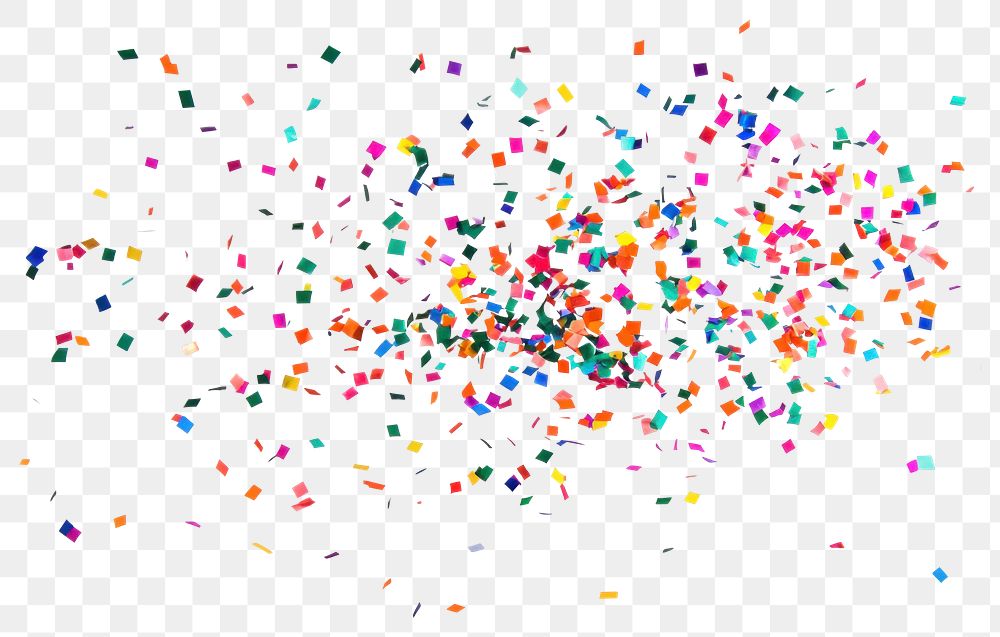 PNG Colorful confetti paper background colors celebration.